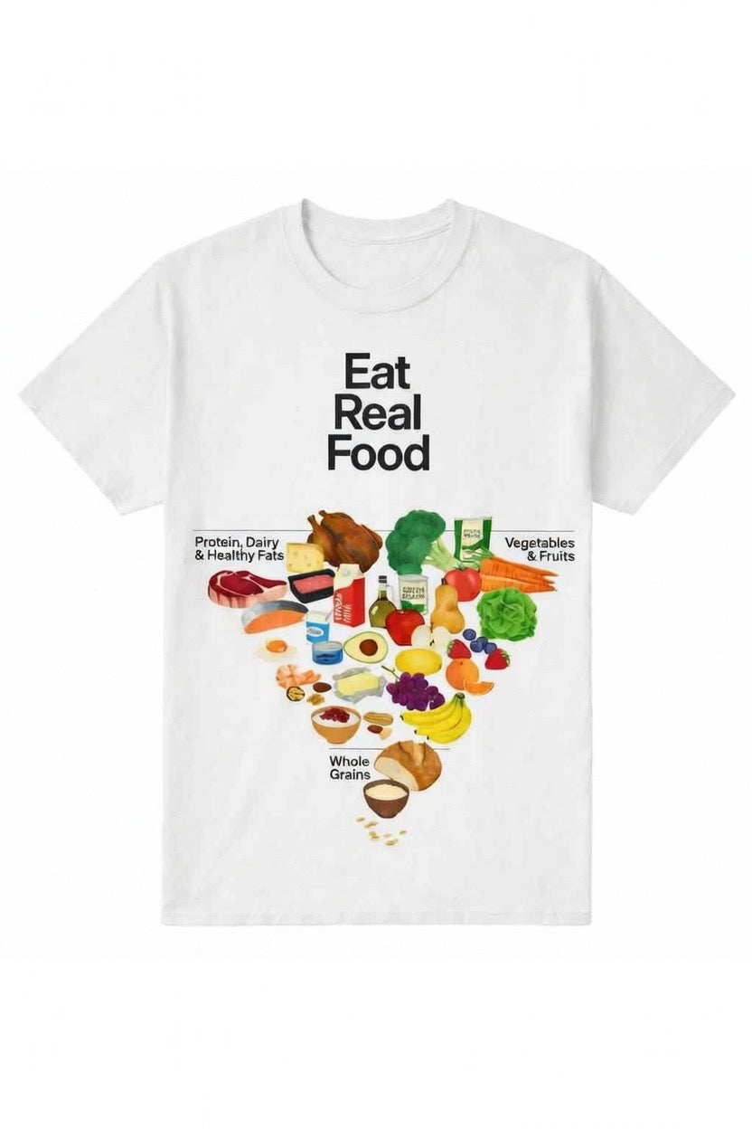 'Eat Real Food' White T-Shirt